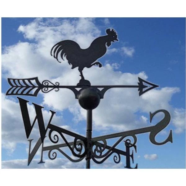 Cockerel Weathervane. Solid Steel Black Wind Vane. 1 Cockerel Weathervane. Solid Steel Black Wind Vane.