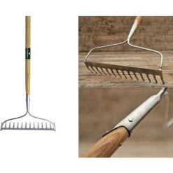 Greenman Garden Soil Bow Rake Duty Ash Handled