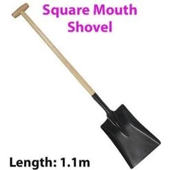 Heavy Duty 1100mm Square Mouth Shovel Garden Landscaping Earth Tool