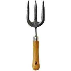 Kingfisher CSHF Wooden Handled Hand Fork Carbon