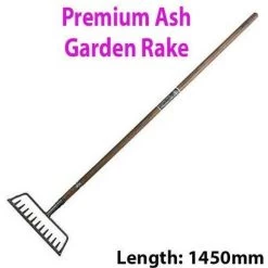Premium Carbon Steel 1450mm Leaf Rake Garden Leaves