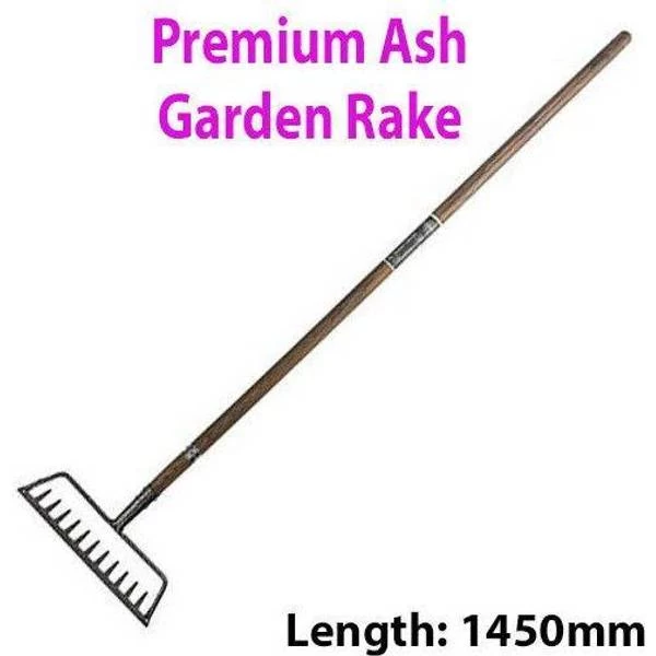 Premium Carbon Steel 1450mm Leaf Rake Garden Leaves 1 Premium Carbon Steel 1450mm Leaf Rake Garden Leaves
