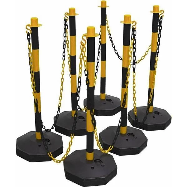 Sealey Black/Yellow Post & Chain Kit 1 Sealey Black/Yellow Post & Chain Kit