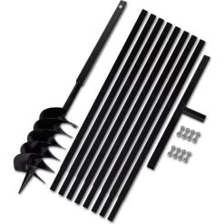 VidaXL Ground Drill With Handle Extension Tube